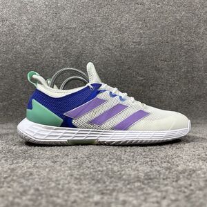 Adidas Adizero Ubersonic 4 Women's Sz 8.5 White Violet Fusion Tennis Shoes Used